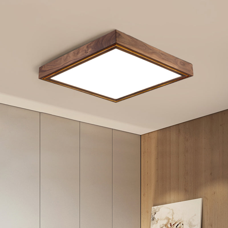 Modern Minimalist Wood Flush Mount 1-Light LED Flush Mount Plafond Licht voor slaapkamer