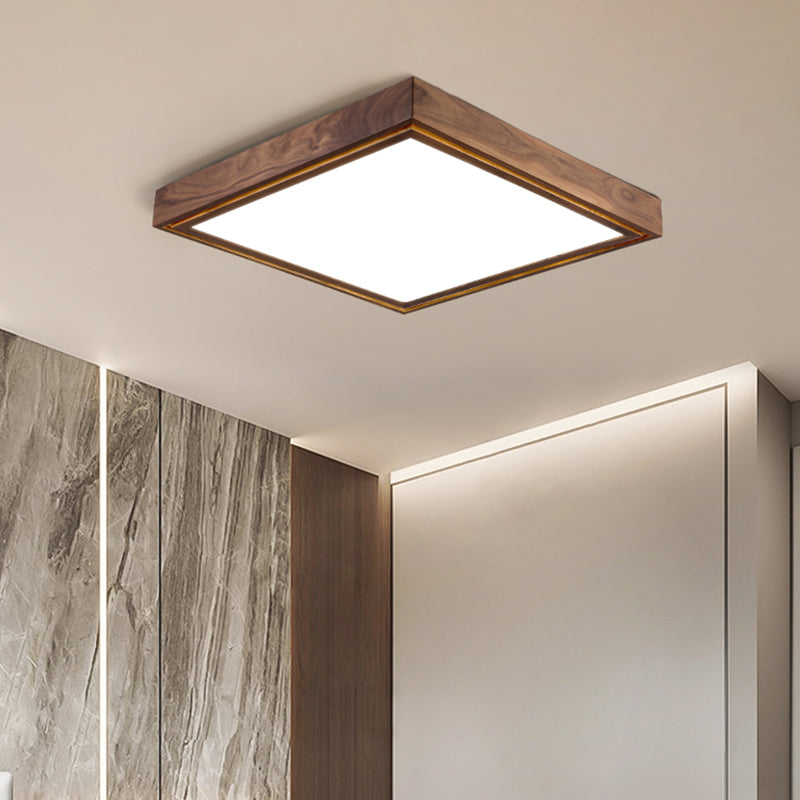 Modern Minimalist Wood Flush Mount 1-Light LED Flush Mount Plafond Licht voor slaapkamer
