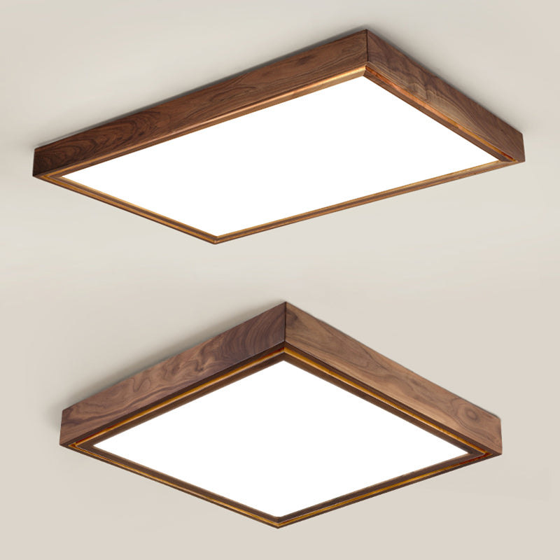 Modern Minimalist Wood Flush Mount 1-Light LED Flush Mount Plafond Licht voor slaapkamer