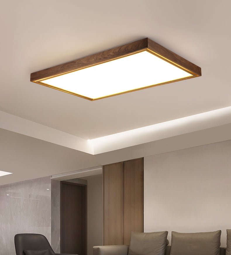Modern Minimalist Wood Flush Mount 1-Light LED Flush Mount Plafond Licht voor slaapkamer
