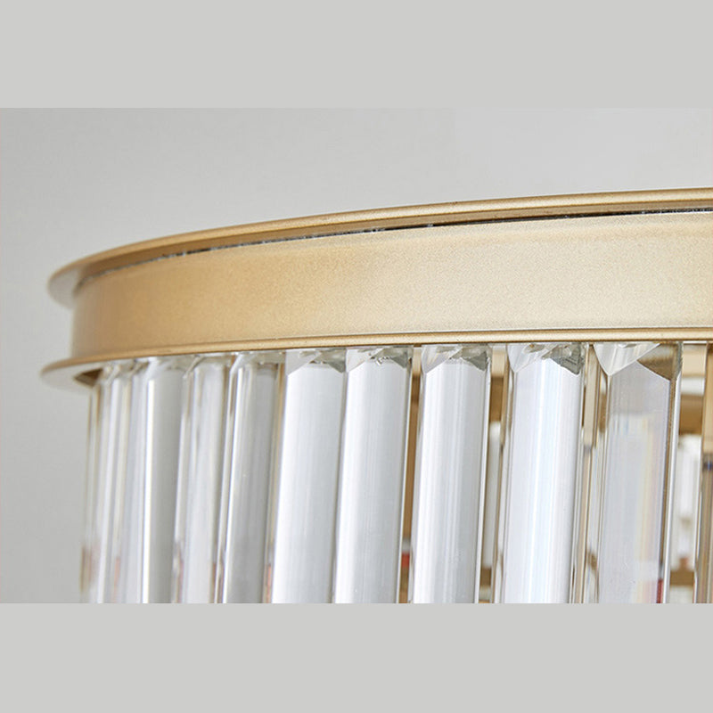 Conical Metal LED Ceiling Light in Modern Luxury Style Crystal Flush Mount for Dining Room