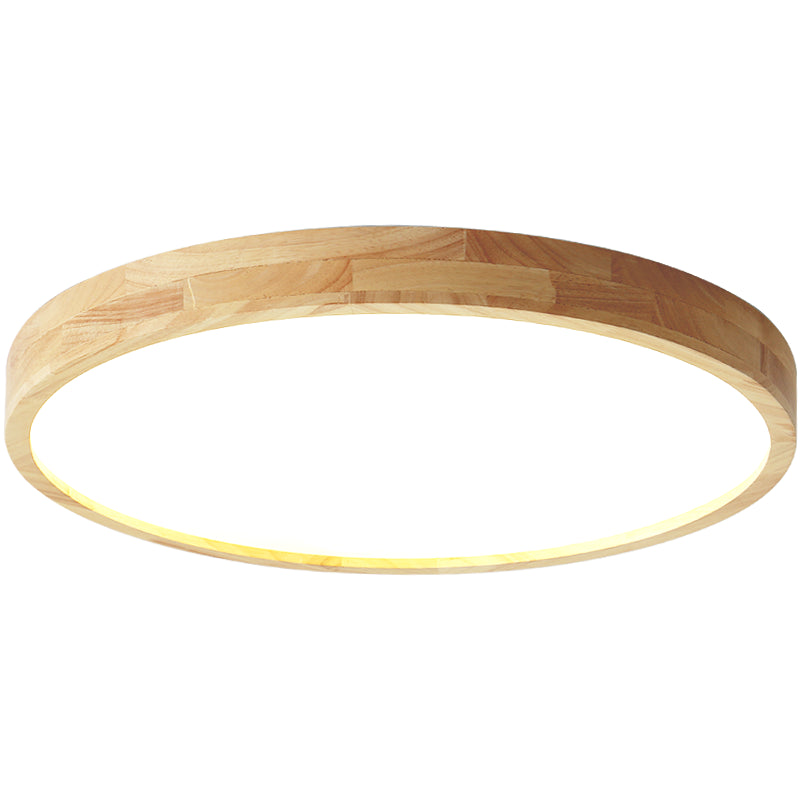 Lámpara de techo minimalista de madera con montaje empotrado LED para sala de estar