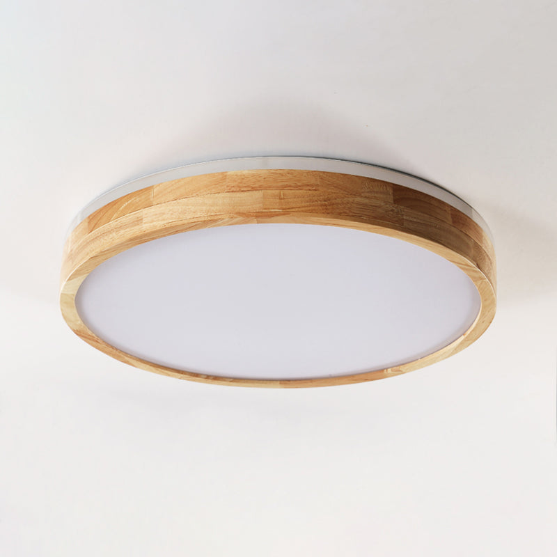 Lámpara de techo minimalista de madera con montaje empotrado LED para sala de estar