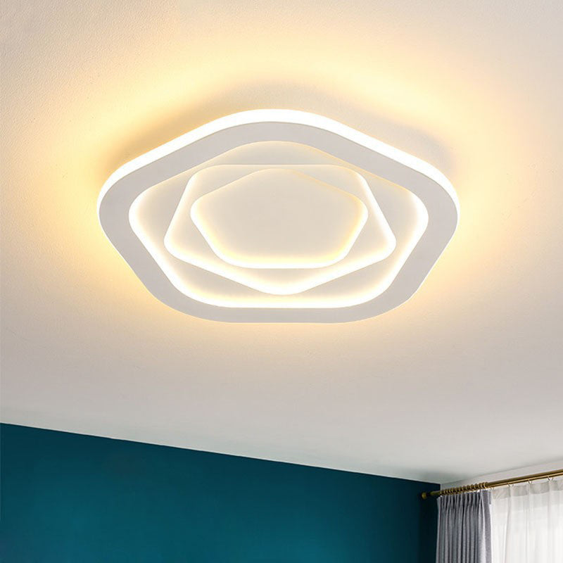 Plafonnier encastré en forme de nuage en acrylique, luminaire de plafond moderne et simple pour chambre à coucher