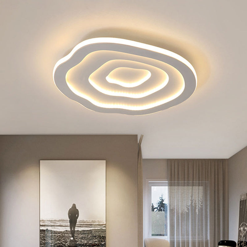 Plafonnier encastré en forme de nuage en acrylique, luminaire de plafond moderne et simple pour chambre à coucher