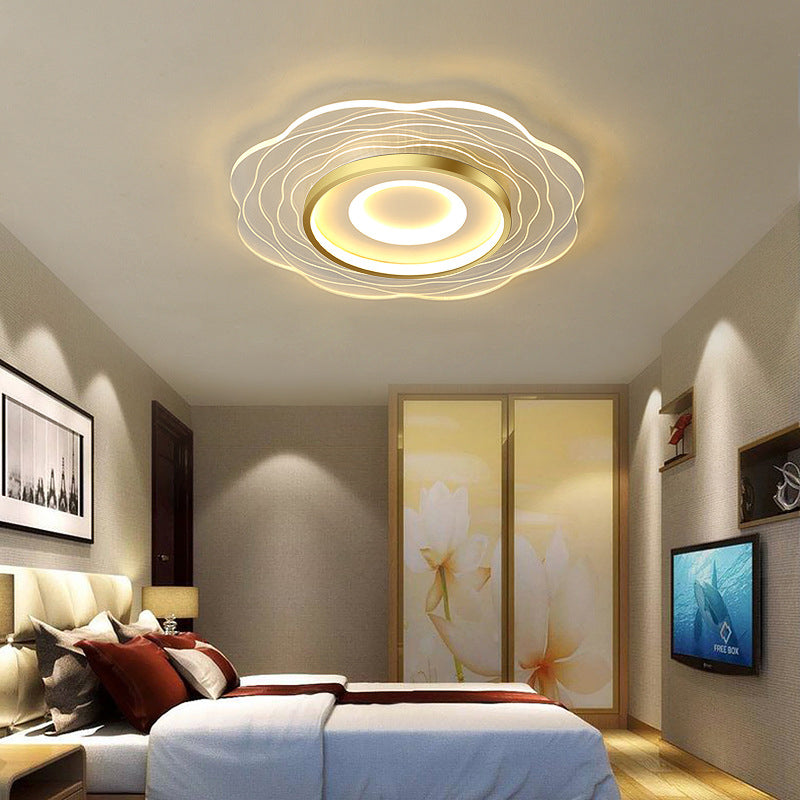 Bloem Flush Mount Plafond Licht Acryl Modern Eenvoud Flush Mount Plafond licht voor slaapkamer