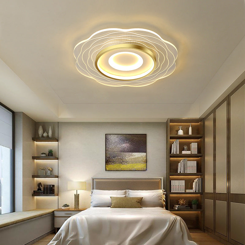 Bloem Flush Mount Plafond Licht Acryl Modern Eenvoud Flush Mount Plafond licht voor slaapkamer