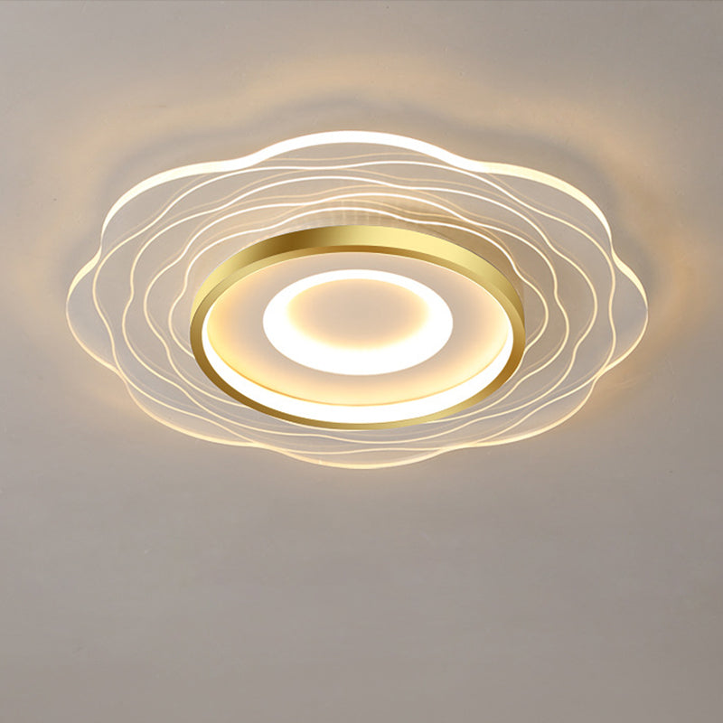 Bloem Flush Mount Plafond Licht Acryl Modern Eenvoud Flush Mount Plafond licht voor slaapkamer