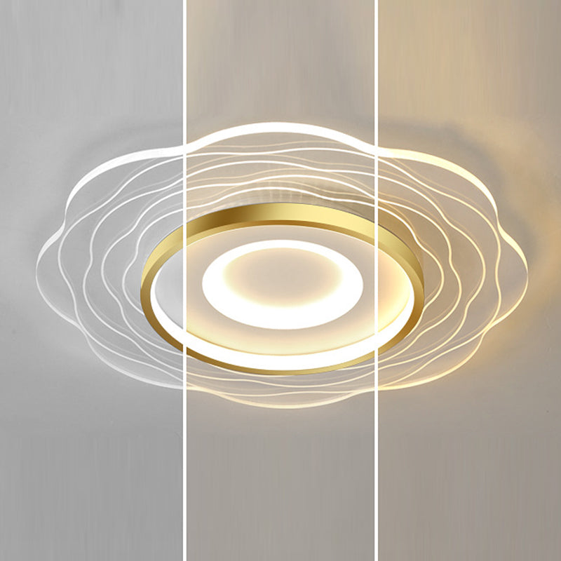Bloem Flush Mount Plafond Licht Acryl Modern Eenvoud Flush Mount Plafond licht voor slaapkamer