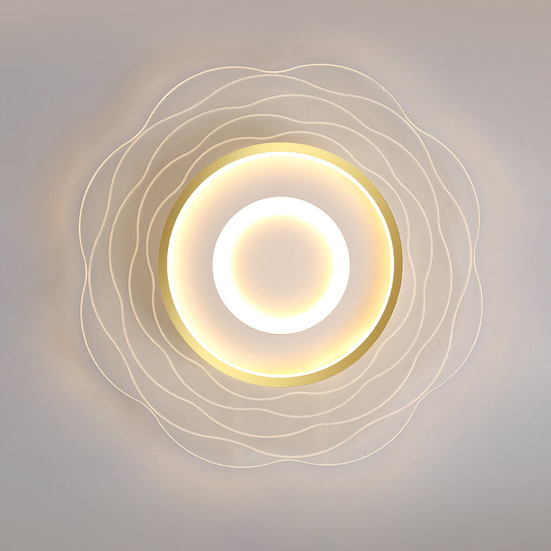 Bloem Flush Mount Plafond Licht Acryl Modern Eenvoud Flush Mount Plafond licht voor slaapkamer