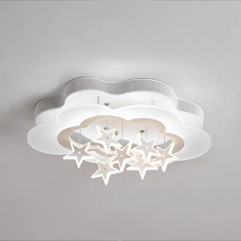 Kinderkamer plafondlamp moderne wolken en sterren warme slaapkamer jongens- en meisjeskamer oogbescherming lampen