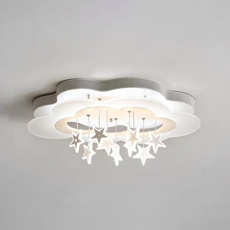 Kinderkamer plafondlamp moderne wolken en sterren warme slaapkamer jongens- en meisjeskamer oogbescherming lampen