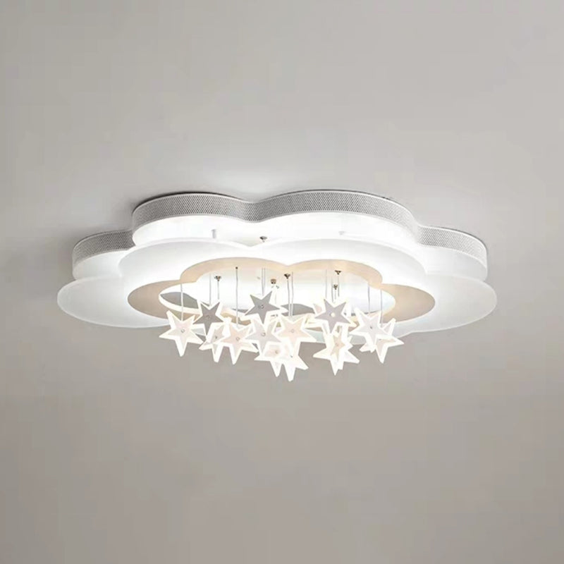 Kinderkamer plafondlamp moderne wolken en sterren warme slaapkamer jongens- en meisjeskamer oogbescherming lampen