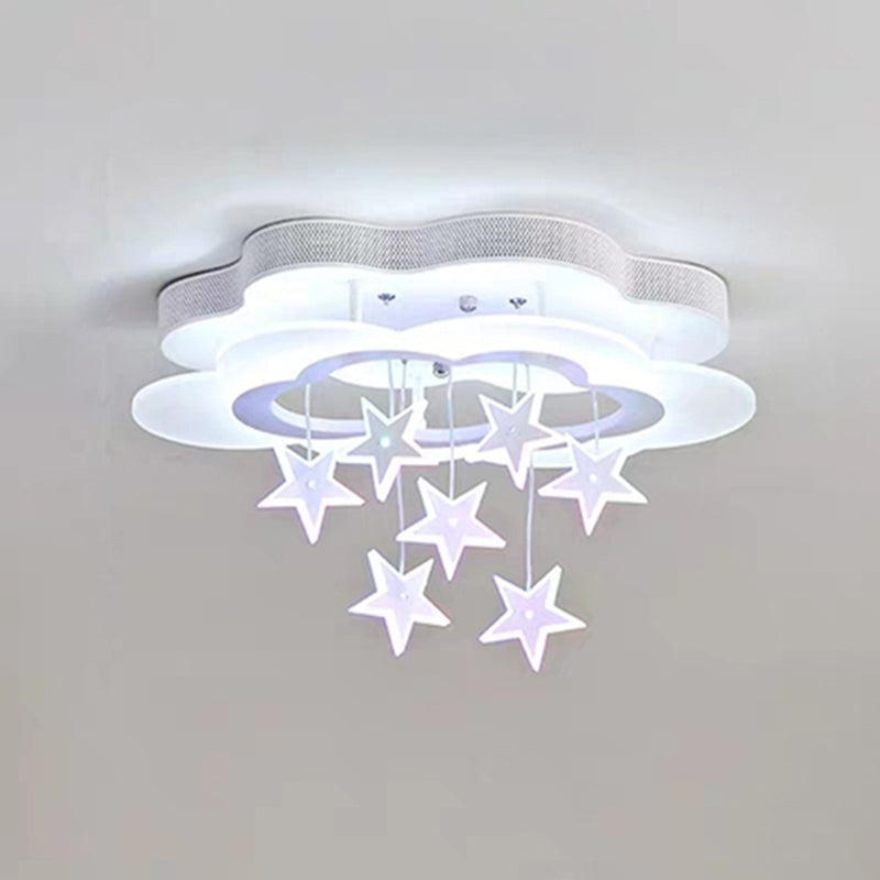 Kinderkamer plafondlamp moderne wolken en sterren warme slaapkamer jongens- en meisjeskamer oogbescherming lampen