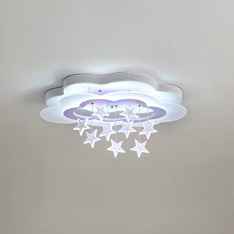 Kinderkamer plafondlamp moderne wolken en sterren warme slaapkamer jongens- en meisjeskamer oogbescherming lampen