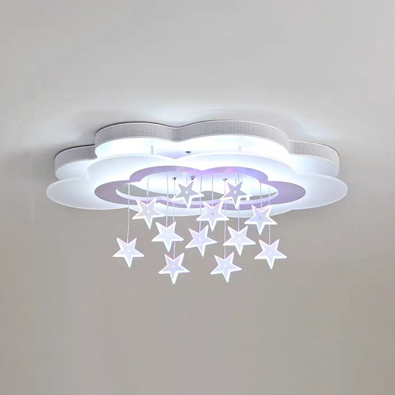 Kinderkamer plafondlamp moderne wolken en sterren warme slaapkamer jongens- en meisjeskamer oogbescherming lampen