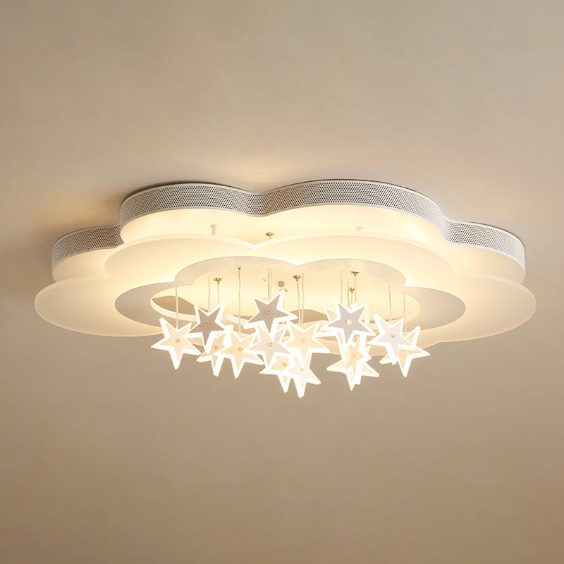 Kinderkamer plafondlamp moderne wolken en sterren warme slaapkamer jongens- en meisjeskamer oogbescherming lampen