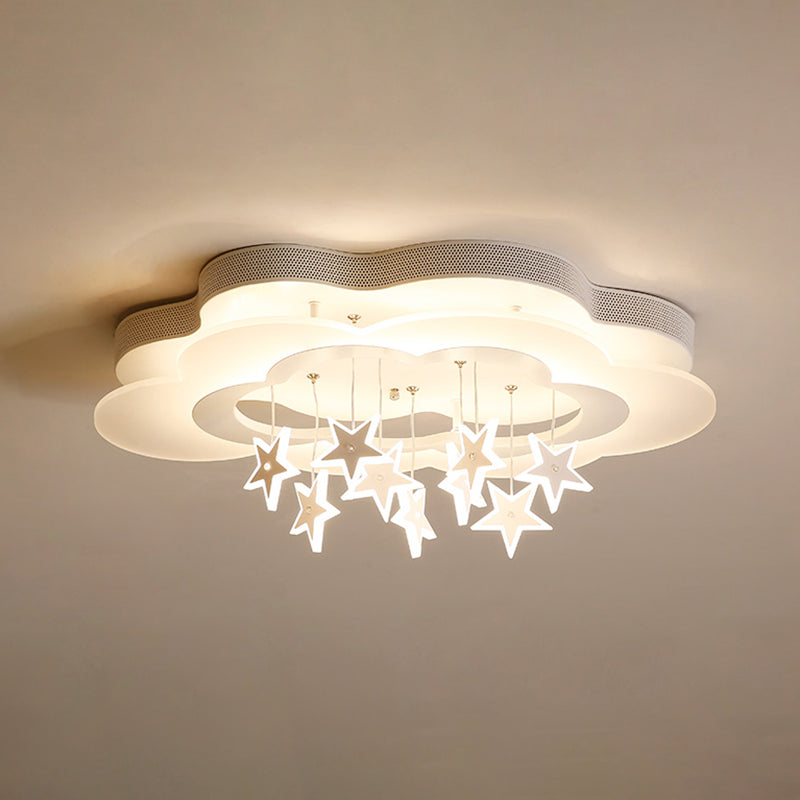 Kinderkamer plafondlamp moderne wolken en sterren warme slaapkamer jongens- en meisjeskamer oogbescherming lampen