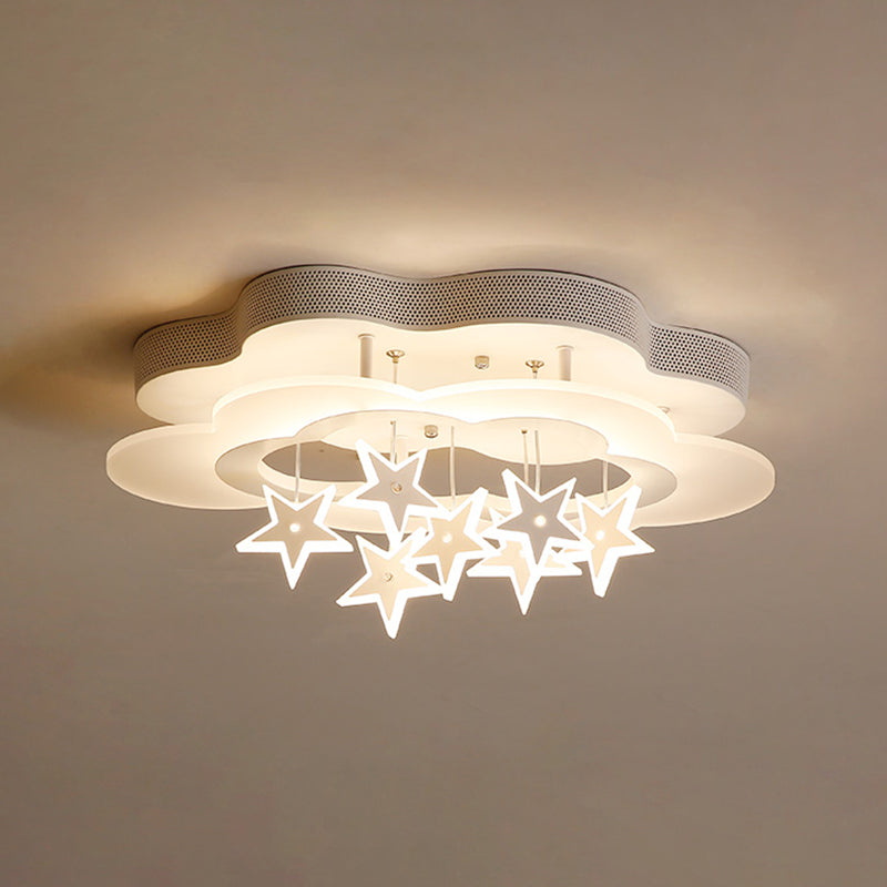 Kinderkamer plafondlamp moderne wolken en sterren warme slaapkamer jongens- en meisjeskamer oogbescherming lampen