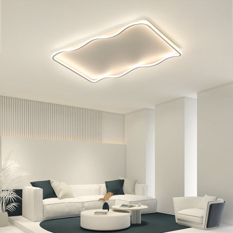 Rechthoek Vorm Wit 1-Licht Flush Mount LED Verlichting Nieuwe Moderne Plafond Licht Profiel