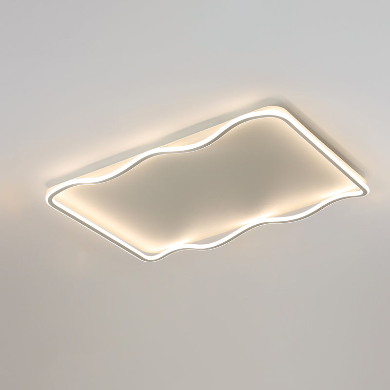 Rechthoek Vorm Wit 1-Licht Flush Mount LED Verlichting Nieuwe Moderne Plafond Licht Profiel