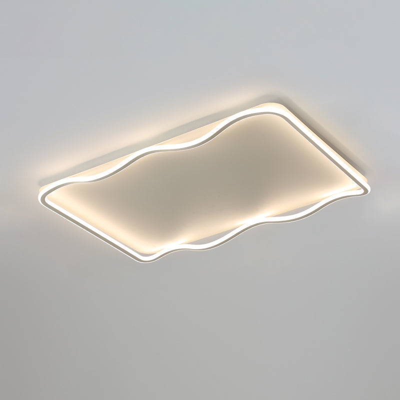 Rechthoek Vorm Wit 1-Licht Flush Mount LED Verlichting Nieuwe Moderne Plafond Licht Profiel