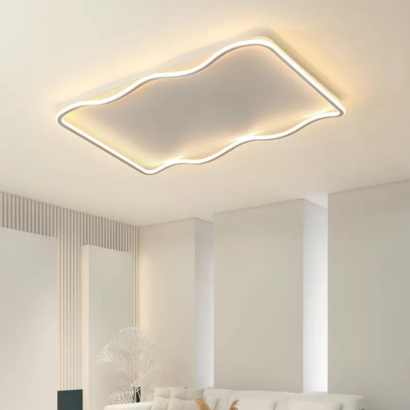 Rechthoek Vorm Wit 1-Licht Flush Mount LED Verlichting Nieuwe Moderne Plafond Licht Profiel