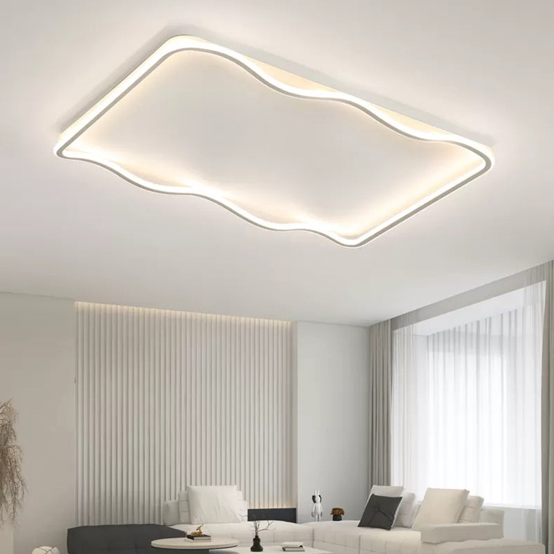 Rechthoek Vorm Wit 1-Licht Flush Mount LED Verlichting Nieuwe Moderne Plafond Licht Profiel