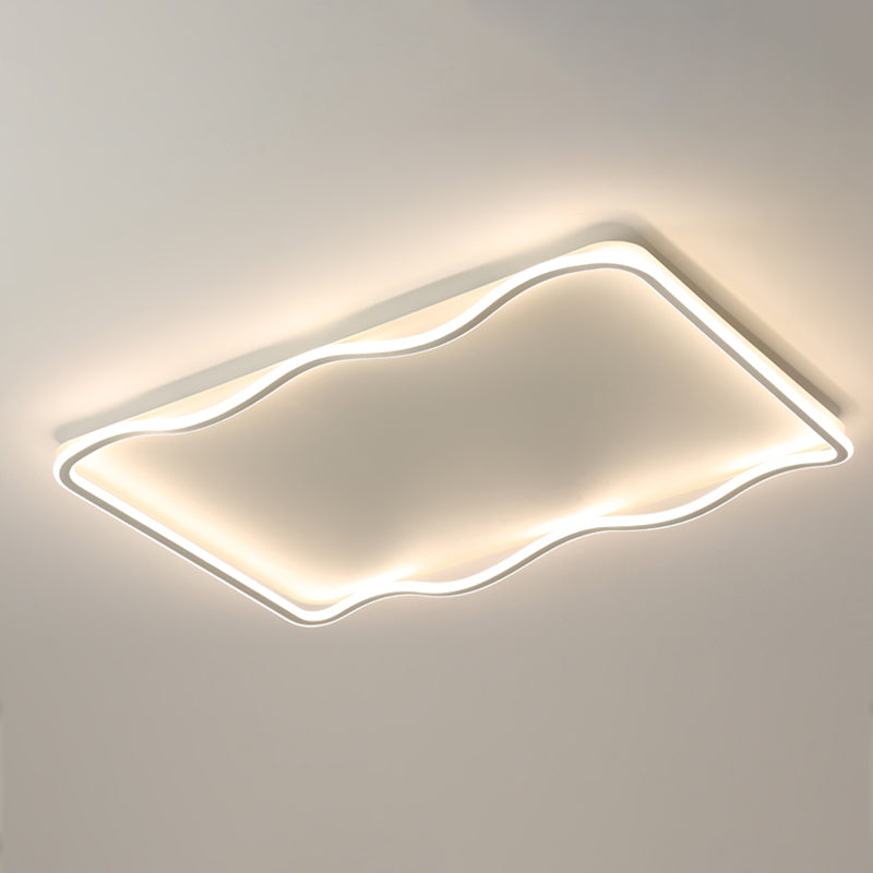 Rechthoek Vorm Wit 1-Licht Flush Mount LED Verlichting Nieuwe Moderne Plafond Licht Profiel
