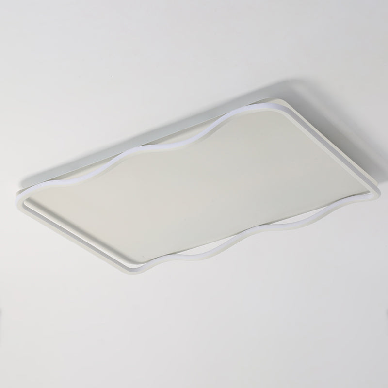 Rechthoek Vorm Wit 1-Licht Flush Mount LED Verlichting Nieuwe Moderne Plafond Licht Profiel