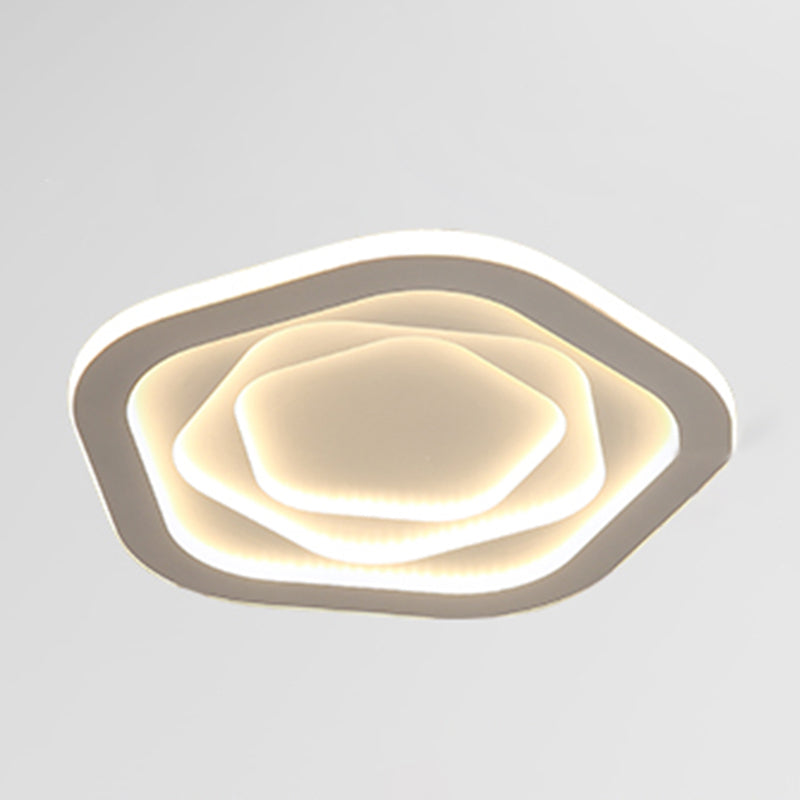 White New Modern 1-Light LED Surface Mount Ceiling Lights Acrylic Flush Mount for Bedroom