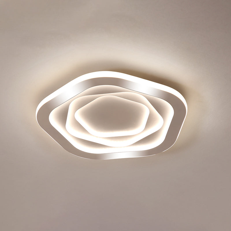 White New Modern 1-Light LED Surface Mount Ceiling Lights Acrylic Flush Mount for Bedroom
