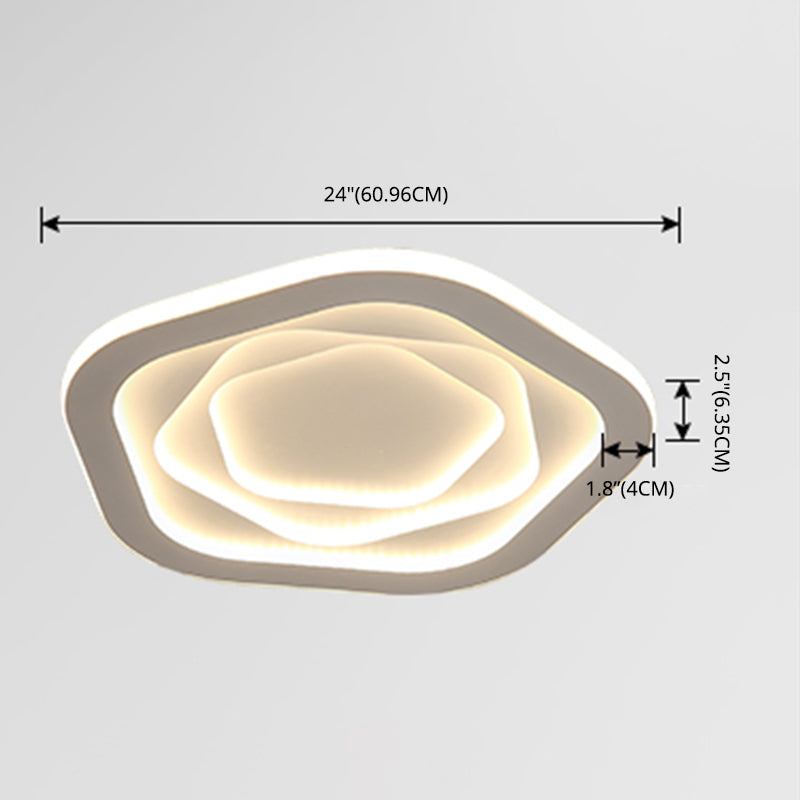 White New Modern 1-Light LED Surface Mount Ceiling Lights Acrylic Flush Mount for Bedroom
