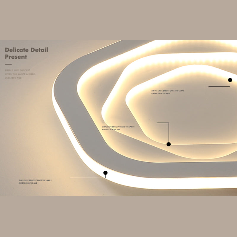Nuevo soporte empotrado de acrílico moderno blanco de 1 luz LED para montaje en superficie, luces de techo para dormitorio