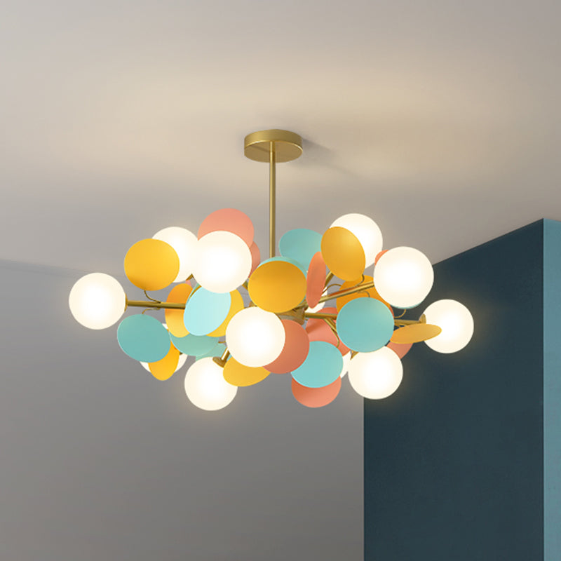 Bubbles Bedroom Ceiling Pendant Light Metal Nordic Style Chandelier Light Fixture