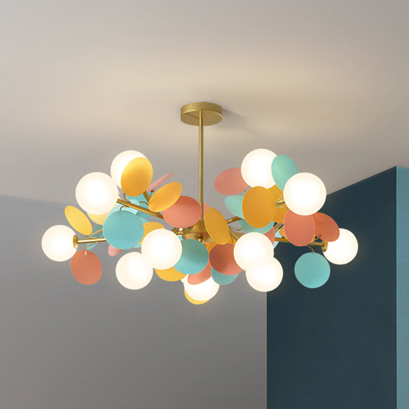 Bubbles Bedroom Ceiling Pendant Light Metal Nordic Style Chandelier Light Fixture