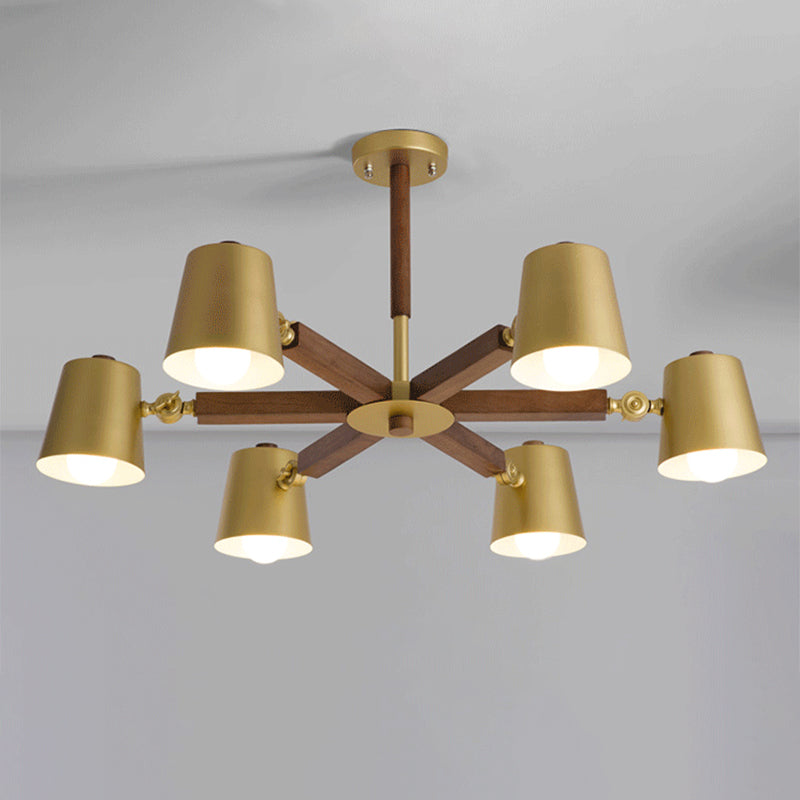 Conische kroonluchterlamp Moderne metalen hanglamp voor woonkamer