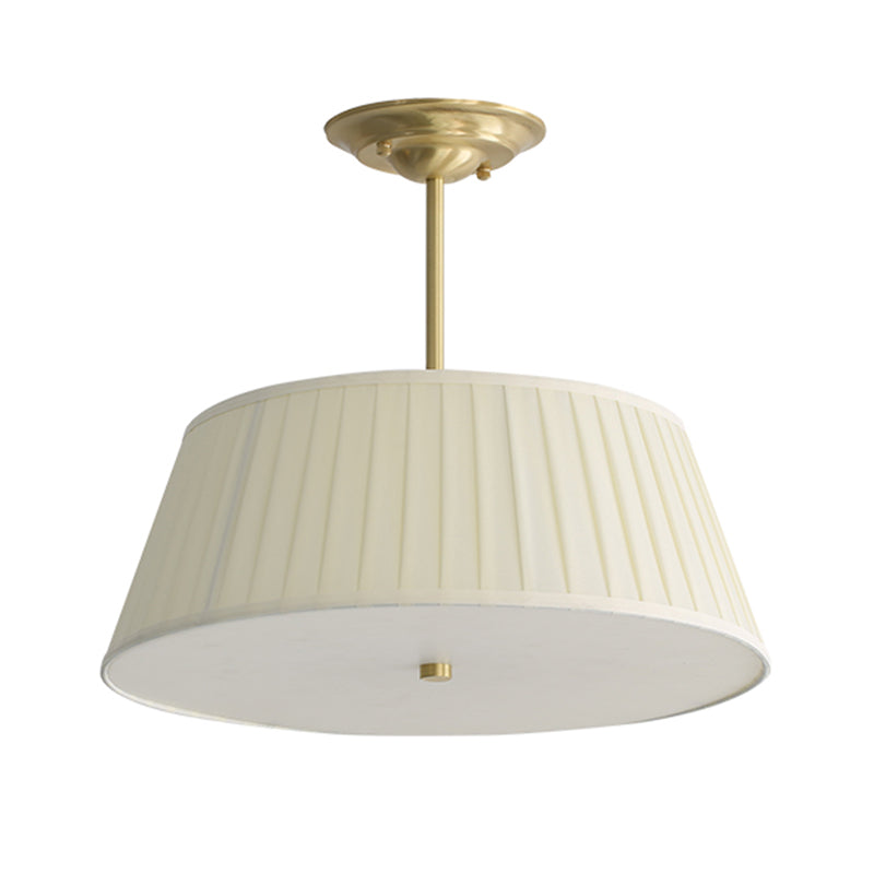 Chandelier Lighting Fixture Minimalist-Style Metal Pleated Lampshade Ceiling Pendant Light for Bedroom
