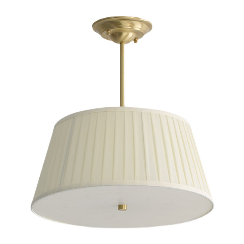 Chandelier Lighting Fixture Minimalist-Style Metal Pleated Lampshade Ceiling Pendant Light for Bedroom