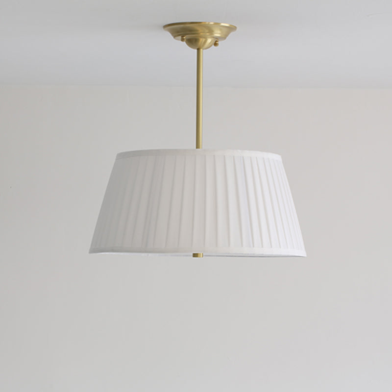 Chandelier Lighting Fixture Minimalist-Style Metal Pleated Lampshade Ceiling Pendant Light for Bedroom
