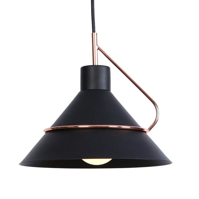 Metal Cone Mini 1-Light Pendant Lamp 9.8" Wide Industrial Style Lighting Fixture for Corridor Aisle
