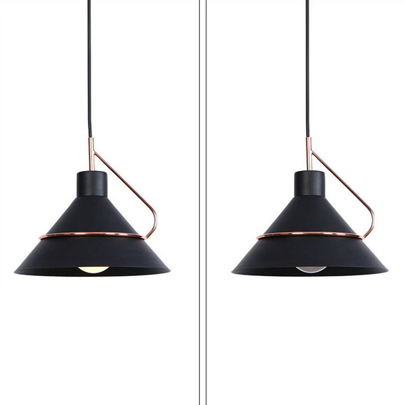 Metal Cone Mini 1-Light Pendant Lamp 9.8" Wide Industrial Style Lighting Fixture for Corridor Aisle