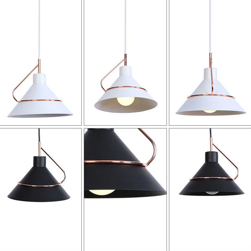 Metal Cone Mini 1-Light Pendant Lamp 9.8" Wide Industrial Style Lighting Fixture for Corridor Aisle