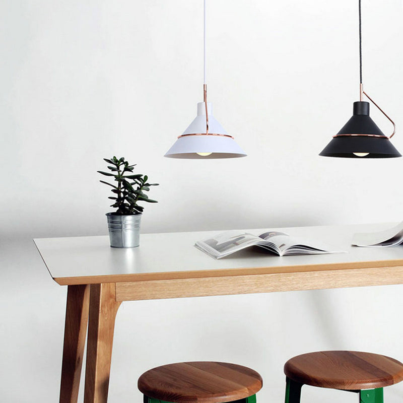 Metal Cone Mini 1-Light Pendant Lamp 9.8" Wide Industrial Style Lighting Fixture for Corridor Aisle