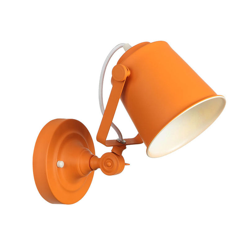 Simplicidad moderna Estilo de la lámpara de pared de macarrones Mango Diseño ajustable Ajuste de metal Luz de metal para dormitorio