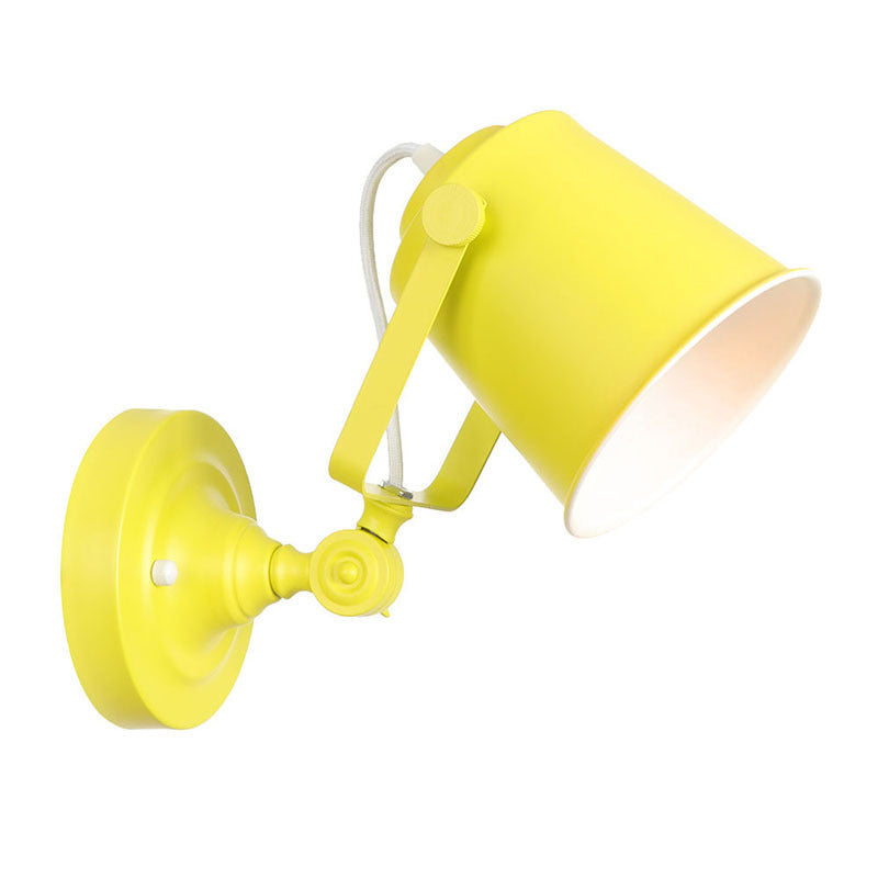 Simplicidad moderna Estilo de la lámpara de pared de macarrones Mango Diseño ajustable Ajuste de metal Luz de metal para dormitorio