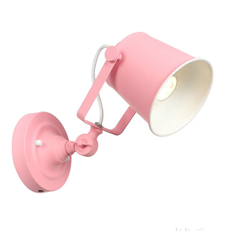 Simplicidad moderna Estilo de la lámpara de pared de macarrones Mango Diseño ajustable Ajuste de metal Luz de metal para dormitorio