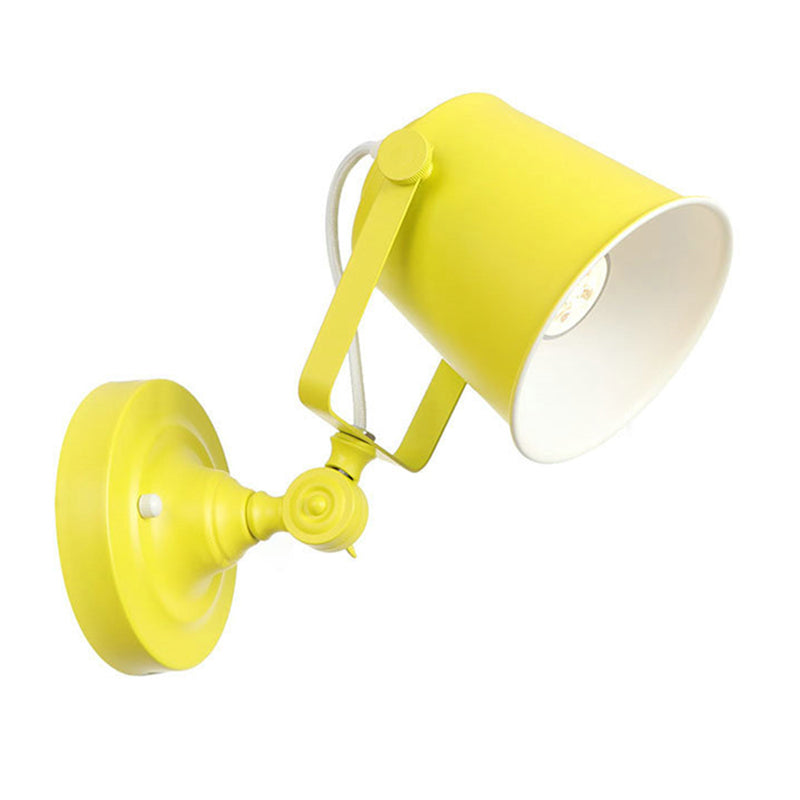 Simplicidad moderna Estilo de la lámpara de pared de macarrones Mango Diseño ajustable Ajuste de metal Luz de metal para dormitorio