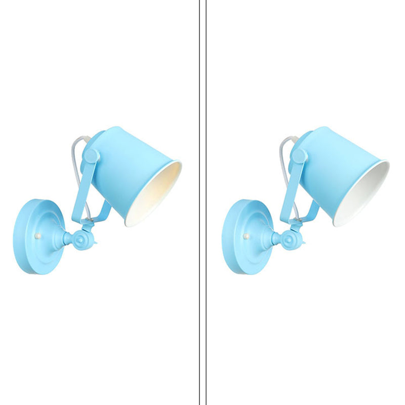 Simplicidad moderna Estilo de la lámpara de pared de macarrones Mango Diseño ajustable Ajuste de metal Luz de metal para dormitorio