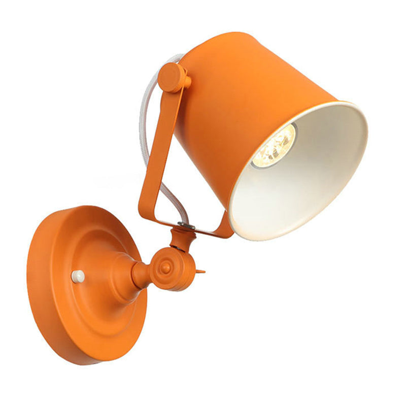 Simplicidad moderna Estilo de la lámpara de pared de macarrones Mango Diseño ajustable Ajuste de metal Luz de metal para dormitorio